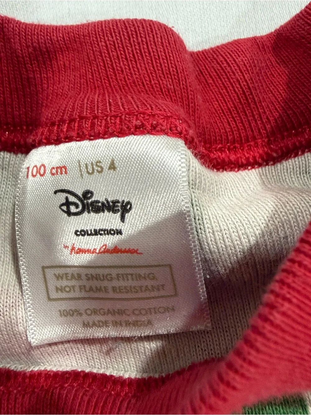 Hanna Andersson Red, Green & Navy Holiday Mickey Pajama Set